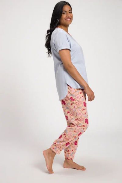 Slika Pidžama motiv cvijeća na nogavicama
