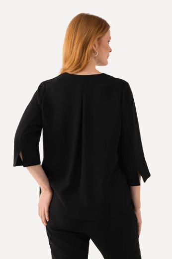 Moda za polnejše Bluza 3/4 rukavi plus velikost, xxl, Ulla Popken in Johann Popken (JP1880)