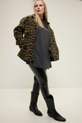 Moda za polnejše Jakna Tedy kraćeg kroja s leopard printom plus velikost, xxl, Ulla Popken in Johann Popken (JP1880)
