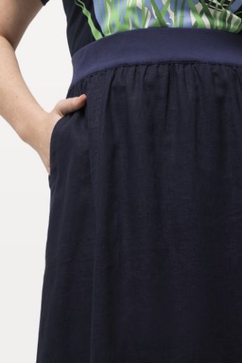 Moda za polnejše Suknja lanena s elastičnim pojasom plus velikost, xxl, Ulla Popken in Johann Popken (JP1880)