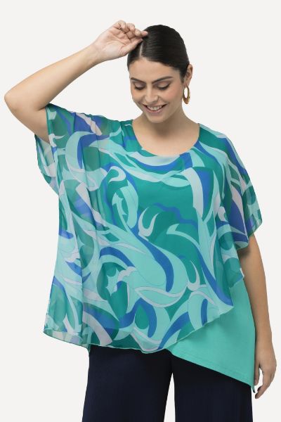 Slika Bluza dvoslojna s motivom valova