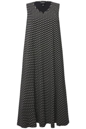 Moda za polnejše Haljina maxi bez rukava s minimalističkim printom plus velikost, xxl, Ulla Popken in Johann Popken (JP1880)