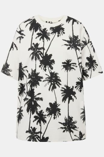Moda za polnejše Majica kratkih rukava s printom palmi plus velikost, xxl, Ulla Popken in Johann Popken (JP1880)