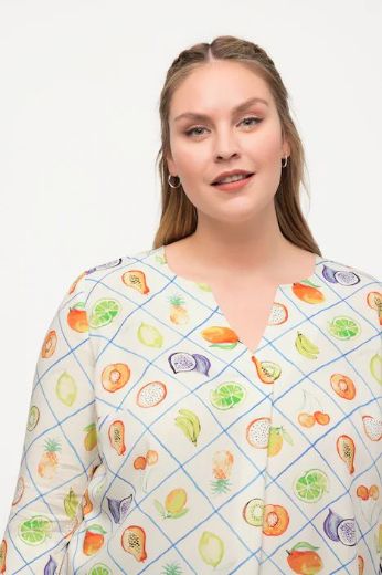 Moda za polnejše Bluza motiv voća plus velikost, xxl, Ulla Popken in Johann Popken (JP1880)