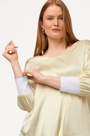Moda za polnejše Bluza V ovratnik sa stisnutim rukavima plus velikost, xxl, Ulla Popken in Johann Popken (JP1880)