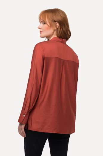 Moda za polnejše Bluza s vezanjem na ovratniku plus velikost, xxl, Ulla Popken in Johann Popken (JP1880)