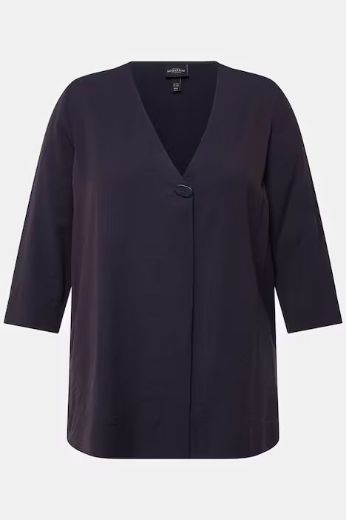 Moda za polnejše Bluza 3/4 rukavi s ukrasnim gumbom plus velikost, xxl, Ulla Popken in Johann Popken (JP1880)
