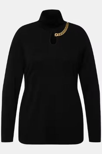Moda za polnejše Majica elegantna s ukrasnim dodatkom na ovratniku plus velikost, xxl, Ulla Popken in Johann Popken (JP1880)