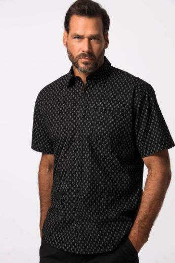 Moda za polnejše Košulja s minimalističkim printom kratkih rukava plus velikost, xxl, Ulla Popken in Johann Popken (JP1880)