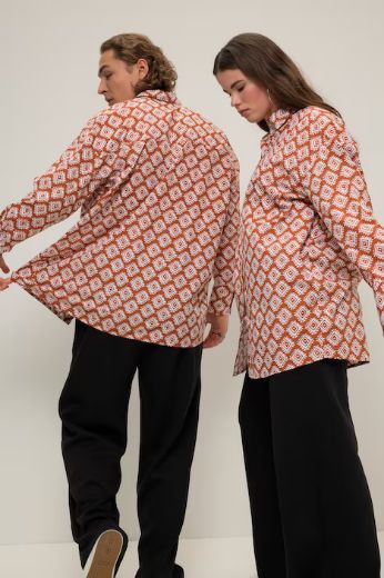 Moda za polnejše Košulja šireg kroja s grafičkim printom plus velikost, xxl, Ulla Popken in Johann Popken (JP1880)