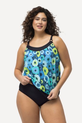 Moda za polnejše Kupaći kostim Tankini motiv krugova plus velikost, xxl, Ulla Popken in Johann Popken (JP1880)