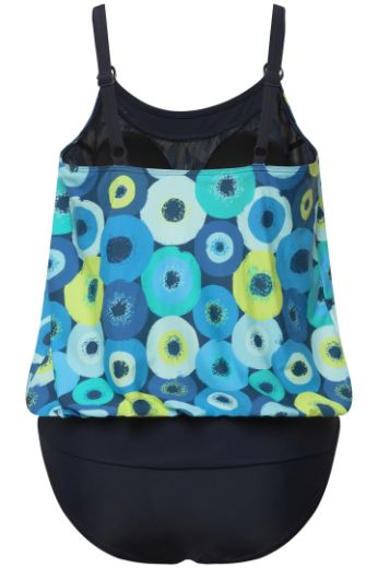 Moda za polnejše Kupaći kostim Tankini motiv krugova plus velikost, xxl, Ulla Popken in Johann Popken (JP1880)