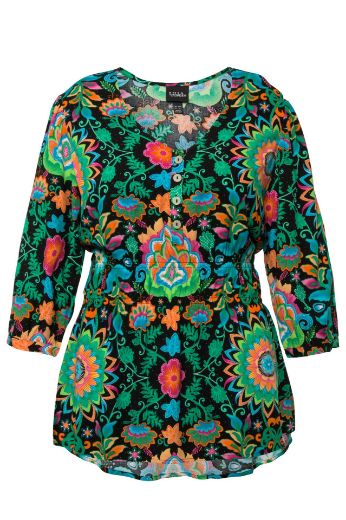 Moda za polnejše Bluza A kroja cvjetnog printa plus velikost, xxl, Ulla Popken in Johann Popken (JP1880)