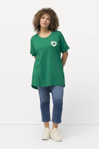 Moda za polnejše Majica dužeg modela kratkih rukava s printom srca plus velikost, xxl, Ulla Popken in Johann Popken (JP1880)