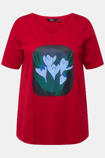 Moda za polnejše Majica kratkih rukava A kroja cvjetnog printa plus velikost, xxl, Ulla Popken in Johann Popken (JP1880)