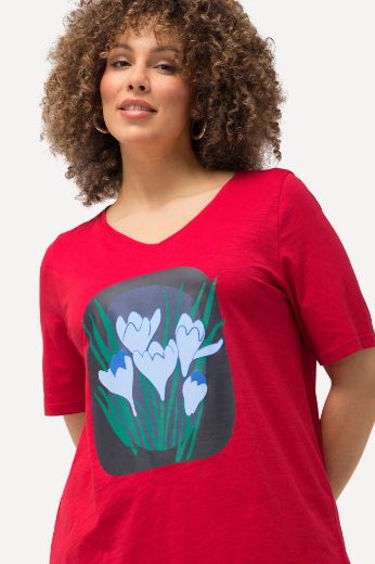 Moda za polnejše Majica kratkih rukava A kroja cvjetnog printa plus velikost, xxl, Ulla Popken in Johann Popken (JP1880)