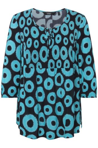 Moda za polnejše Bluza 3/4 rukavi motiv krugova plus velikost, xxl, Ulla Popken in Johann Popken (JP1880)