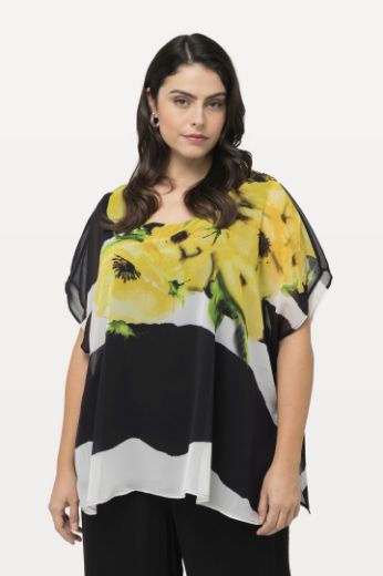 Moda za polnejše Bluza elegantna s printom cvijeća i pruga plus velikost, xxl, Ulla Popken in Johann Popken (JP1880)