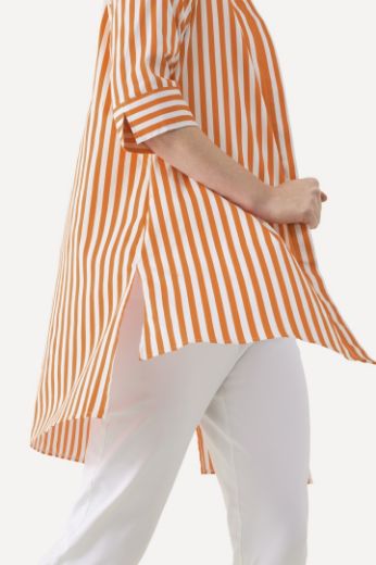 Moda za polnejše Košulja 3/4 rukavi dužeg kroja s prugama plus velikost, xxl, Ulla Popken in Johann Popken (JP1880)