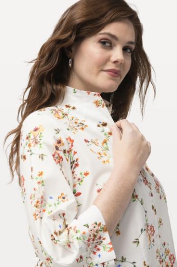 Moda za polnejše Bluza povišenog ovratnika cvjetnog printa plus velikost, xxl, Ulla Popken in Johann Popken (JP1880)