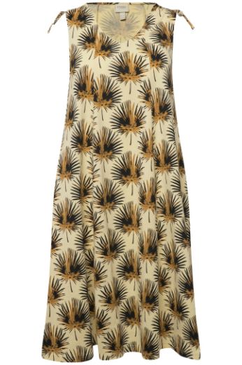 Moda za polnejše Haljina bez rukava s printom palminih listova plus velikost, xxl, Ulla Popken in Johann Popken (JP1880)
