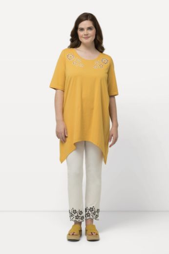 Moda za polnejše Majica kratkih rukava asimetrična s ukrasnim vezom plus velikost, xxl, Ulla Popken in Johann Popken (JP1880)