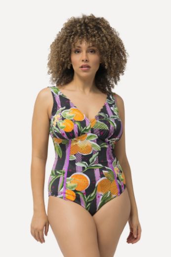Moda za polnejše Kupaći kostim jednodijelni s printom voća plus velikost, xxl, Ulla Popken in Johann Popken (JP1880)