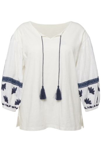 Moda za polnejše Bluza dugih rukava s ukrasnim vezom plus velikost, xxl, Ulla Popken in Johann Popken (JP1880)