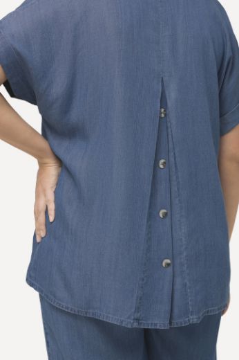 Moda za polnejše Bluza kratkih rukava od laganog trapera plus velikost, xxl, Ulla Popken in Johann Popken (JP1880)