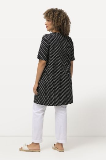 Moda za polnejše Tunika kratkih rukava  A kroja s minimalističkim printom plus velikost, xxl, Ulla Popken in Johann Popken (JP1880)