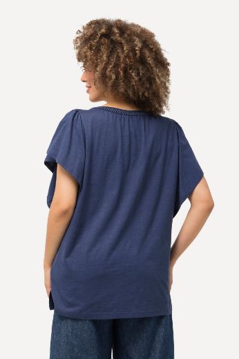 Moda za polnejše Majica s vezanjem na ovratniku plus velikost, xxl, Ulla Popken in Johann Popken (JP1880)