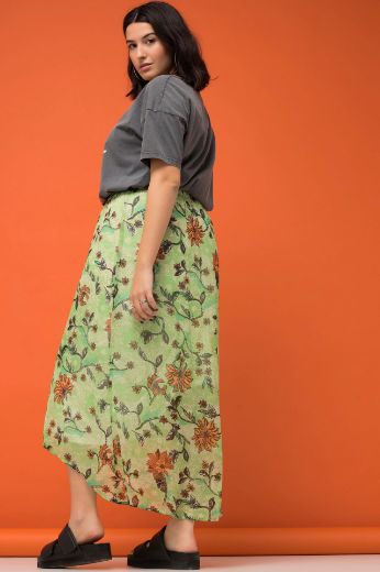 Moda za polnejše Suknja midi cvjetnog printa plus velikost, xxl, Ulla Popken in Johann Popken (JP1880)