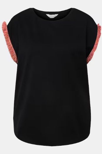 Moda za polnejše Majica šireg kroja s resicama na rukavima plus velikost, xxl, Ulla Popken in Johann Popken (JP1880)