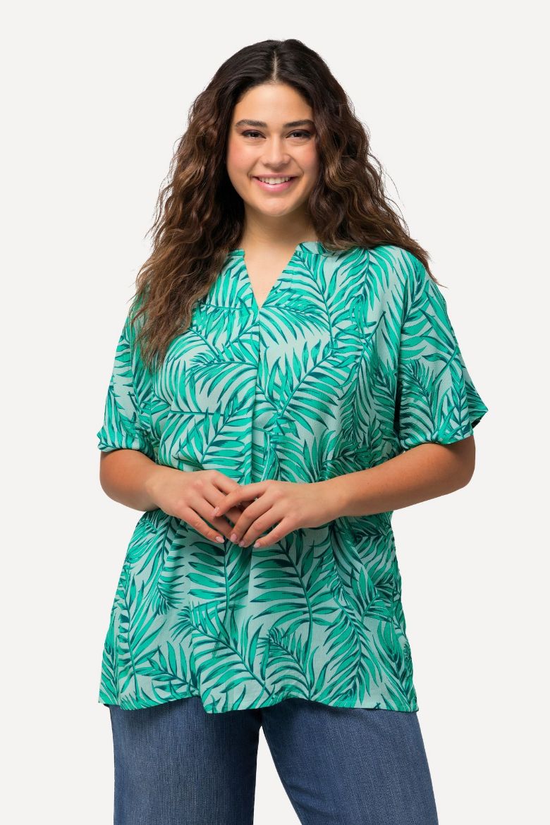 Moda za polnejše Bluza kratkih rukava A kroja plus velikost, xxl, Ulla Popken in Johann Popken (JP1880)