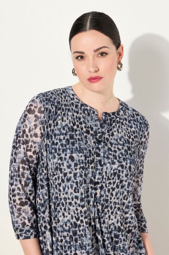 Moda za polnejše Haljina maxi dugih rukava s leopard printom plus velikost, xxl, Ulla Popken in Johann Popken (JP1880)