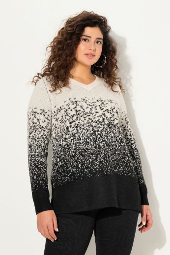 Moda za polnejše Pulover V izreza plus velikost, xxl, Ulla Popken in Johann Popken (JP1880)