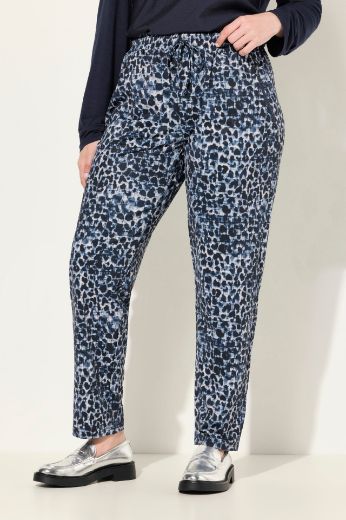 Moda za polnejše Hlače s leopard printom plus velikost, xxl, Ulla Popken in Johann Popken (JP1880)