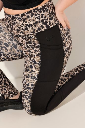 Moda za polnejše Tajice s leopard printom plus velikost, xxl, Ulla Popken in Johann Popken (JP1880)