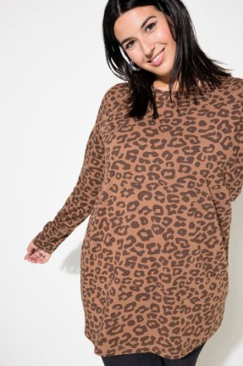 Moda za polnejše Majica dugih rukava s leopard printom plus velikost, xxl, Ulla Popken in Johann Popken (JP1880)