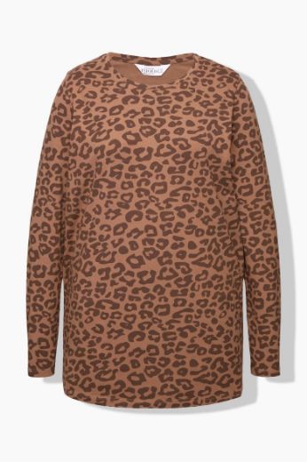 Moda za polnejše Majica dugih rukava s leopard printom plus velikost, xxl, Ulla Popken in Johann Popken (JP1880)