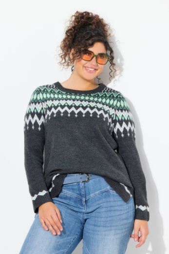 Moda za polnejše Pulover dugih rukava plus velikost, xxl, Ulla Popken in Johann Popken (JP1880)