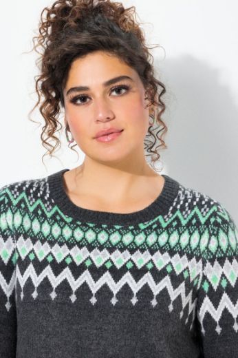 Moda za polnejše Pulover dugih rukava plus velikost, xxl, Ulla Popken in Johann Popken (JP1880)