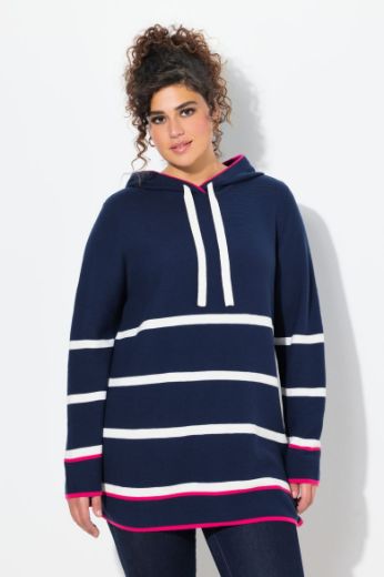 Moda za polnejše Pulover dugih rukava na pruge plus velikost, xxl, Ulla Popken in Johann Popken (JP1880)