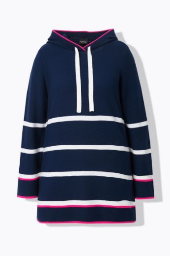 Moda za polnejše Pulover dugih rukava na pruge plus velikost, xxl, Ulla Popken in Johann Popken (JP1880)