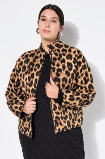 Moda za polnejše Jakna s leoprad printom plus velikost, xxl, Ulla Popken in Johann Popken (JP1880)