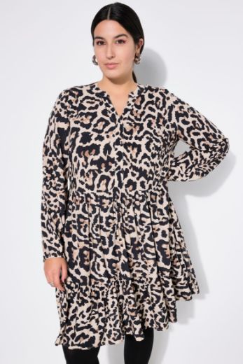 Moda za polnejše Haljina s leopard printom plus velikost, xxl, Ulla Popken in Johann Popken (JP1880)