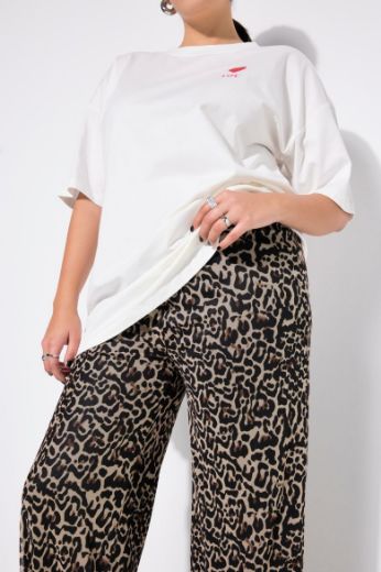 Moda za polnejše Hlače mrežaste s leopard uzorkom plus velikost, xxl, Ulla Popken in Johann Popken (JP1880)