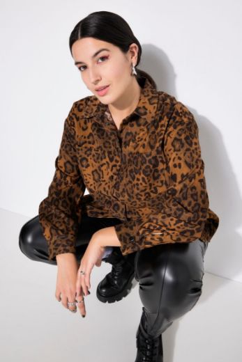 Moda za polnejše Košulja dugih rukava s leopard uzorkom plus velikost, xxl, Ulla Popken in Johann Popken (JP1880)