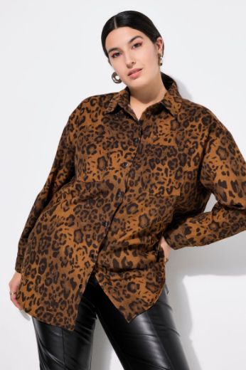 Moda za polnejše Košulja dugih rukava s leopard uzorkom plus velikost, xxl, Ulla Popken in Johann Popken (JP1880)