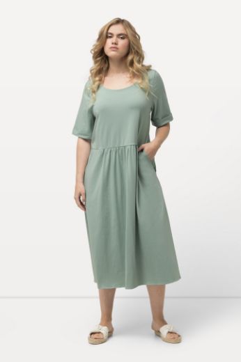 Moda za polnejše Haljina midi kratkih rukava okruglog izreza plus velikost, xxl, Ulla Popken in Johann Popken (JP1880)